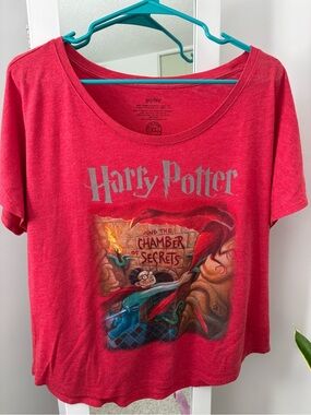 Out of Print Women’s Relaxed Fit Red Harry Potter Chamber of Secrets Graphic Tee